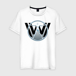 Футболка хлопковая мужская Westworld, цвет: белый