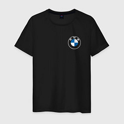 Футболка хлопковая мужская BMW LOGO 2020, цвет: черный