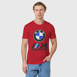 Футболка хлопковая мужская BMW BOSS, цвет: красный — фото 2