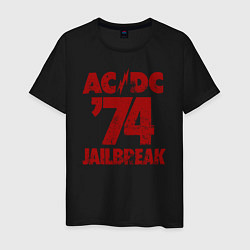 Футболка хлопковая мужская ACDC 74 jailbreak, цвет: черный