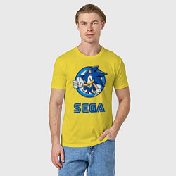 Футболка хлопковая мужская SONIC SEGA, цвет: желтый — фото 2