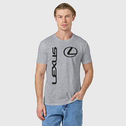 Футболка хлопковая мужская LEXUS, цвет: меланж — фото 2
