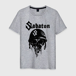 Футболка хлопковая мужская Sabaton, цвет: меланж