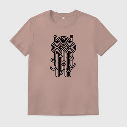 Футболка хлопковая мужская Летающий макаронный монстр, цвет: пыльно-розовый