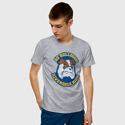 Футболка хлопковая мужская GO BULLDOGS, цвет: меланж — фото 2