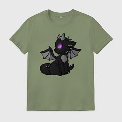 Футболка хлопковая мужская Эндар дракон, цвет: авокадо