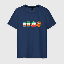 Футболка хлопковая мужская South Park Саус Парк, цвет: тёмно-синий