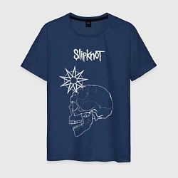 Футболка хлопковая мужская Slipknot, цвет: тёмно-синий