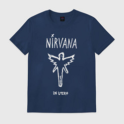 Футболка хлопковая мужская Nirvana In utero, цвет: тёмно-синий