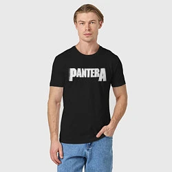 Футболка хлопковая мужская Pantera, цвет: черный — фото 2