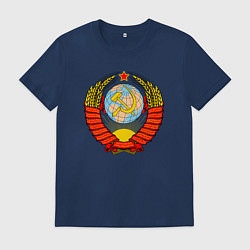 Футболка хлопковая мужская СССР, цвет: тёмно-синий