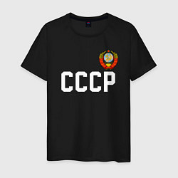 Футболка хлопковая мужская СССР, цвет: черный