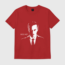 Футболка хлопковая мужская Moriarty: Miss me?, цвет: красный