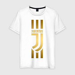Футболка хлопковая мужская JUVENTUS, цвет: белый