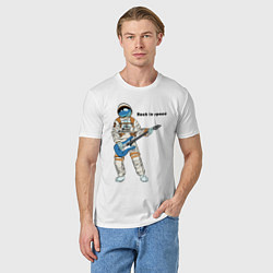 Футболка хлопковая мужская Rock in Space 1, цвет: белый — фото 2