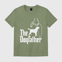 Футболка хлопковая мужская The Dogfather - пародия, цвет: авокадо