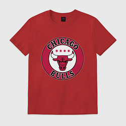 Футболка хлопковая мужская CHICAGO BULLS, цвет: красный