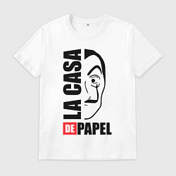 Футболка хлопковая мужская La Casa de Papel, цвет: белый