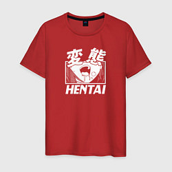 Футболка хлопковая мужская Hentai, цвет: красный