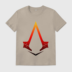 Футболка хлопковая мужская Assassins Creed, цвет: миндальный