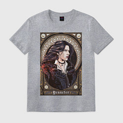 Футболка хлопковая мужская The Witcher, Yennefer, цвет: меланж