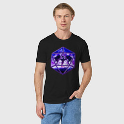 Футболка хлопковая мужская DnD, d20, Dragon, Дракон, ДнД, цвет: черный — фото 2