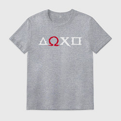 Футболка хлопковая мужская God of War, цвет: меланж