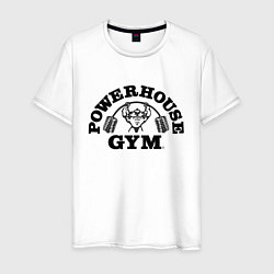 Футболка хлопковая мужская GYM, цвет: белый