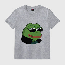 Футболка хлопковая мужская Pepe в очках EZ, цвет: меланж