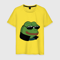 Футболка хлопковая мужская Pepe в очках EZ, цвет: желтый