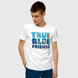 Футболка хлопковая мужская True Blue Friends, цвет: белый — фото 2