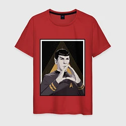 Футболка хлопковая мужская Spock Z, цвет: красный