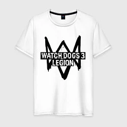 Футболка хлопковая мужская Watch Dogs: Legion, цвет: белый