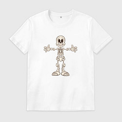Футболка хлопковая мужская Хеллоуин, цвет: белый