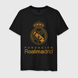 Футболка хлопковая мужская Real Madrid FC, цвет: черный