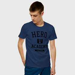 Футболка хлопковая мужская Моя геройская академия, цвет: тёмно-синий — фото 2