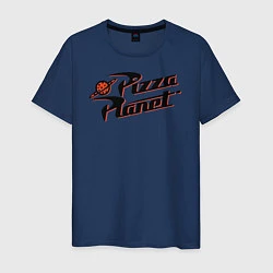 Футболка хлопковая мужская Pizza Planet, цвет: тёмно-синий