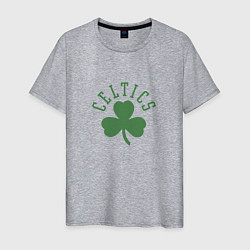 Футболка хлопковая мужская Boston Celtics, цвет: меланж