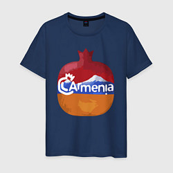 Футболка хлопковая мужская Армения, цвет: тёмно-синий