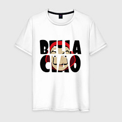 Футболка хлопковая мужская Bella Ciao Z, цвет: белый