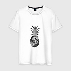 Футболка хлопковая мужская Pineapple, цвет: белый