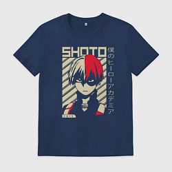 Футболка хлопковая мужская Моя геройская академия, цвет: тёмно-синий