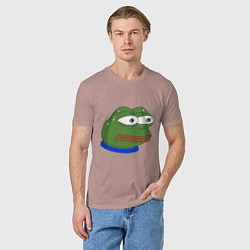 Футболка хлопковая мужская Pepe MonkaS, цвет: пыльно-розовый — фото 2