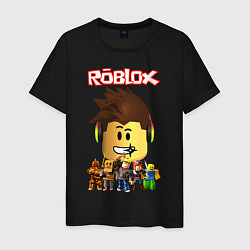 Футболка хлопковая мужская ROBLOX, цвет: черный