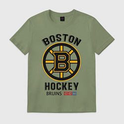 Футболка хлопковая мужская BOSTON BRUINS NHL, цвет: авокадо