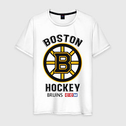 Футболка хлопковая мужская BOSTON BRUINS NHL, цвет: белый