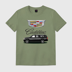 Футболка хлопковая мужская Cadillac, цвет: авокадо