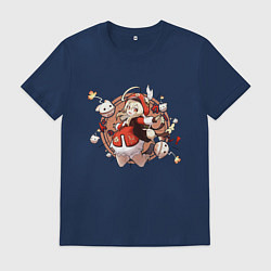 Футболка хлопковая мужская GENSHIN IMPACT, цвет: тёмно-синий