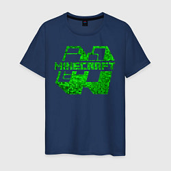 Футболка хлопковая мужская Minecraft, цвет: тёмно-синий