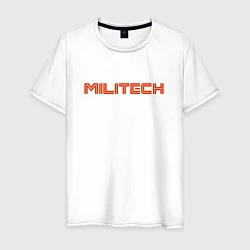 Футболка хлопковая мужская Militech, цвет: белый